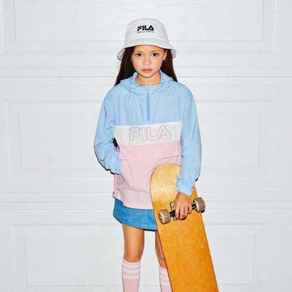 Fila Biella Windbreaker Girl's Jackets - Blue,NZ 879-74508